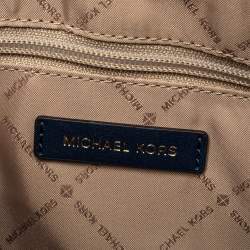 Pre Owned Michael Kors Navy Blue Saffiano Leather Large Hope Tote