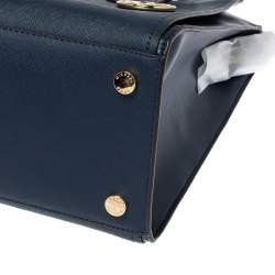 Pre Owned Michael Kors Navy Blue Saffiano Leather Large Hope Tote