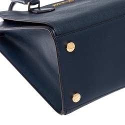 Pre Owned Michael Kors Navy Blue Saffiano Leather Large Hope Tote