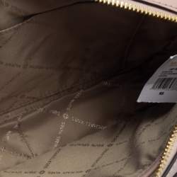 Pre Owned Michael Kors Powder Pink Leather Jet Set Crossbody Bag