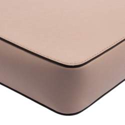 Pre Owned Michael Kors Powder Pink Leather Jet Set Crossbody Bag