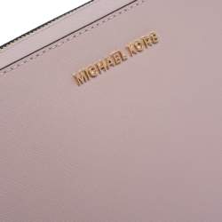 Pre Owned Michael Kors Powder Pink Leather Jet Set Crossbody Bag