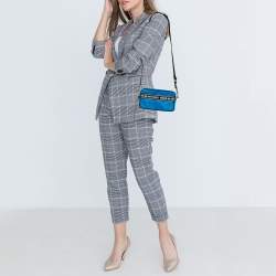 مملوكة مسبقًا Michael Kors Blue Nylon Small Kenly Camera Crossbody Bag