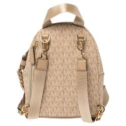 Pre Owned Michael Kors Signature Canvas Slater Convertible Backpack