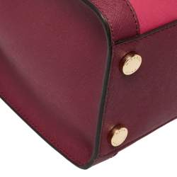 Pre Owned حقيبة يد مايكل كورس ديلون جلد أحمر و راسبري