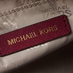 Pre Owned حقيبة يد مايكل كورس ديلون جلد أحمر و راسبري