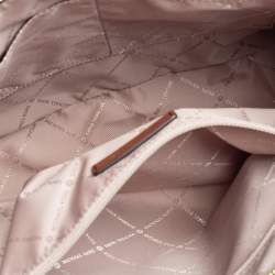 Pre Owned حقيبة يد توتس مايكل كورس شارلوت جلد بني فاتح بسحاب علوي