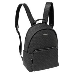 Pre Owned Michael Kors Black Signature Coated Canvas Large Erin Backpack