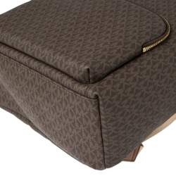 Pre Owned حقيبة ظهر مايكل كورس ايرين كانفاس مقوى بالشعار بنية كبيرة 