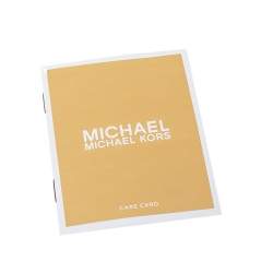 Pre Owned حقيبة ظهر مايكل كورس أبي جلد وكانفاس عنابي