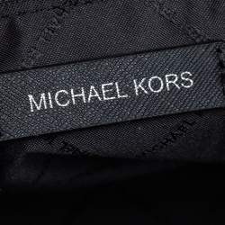 Pre Owned حقيبة يد توتس مايكل كورس نيو يورك سيتي كاريال كانفاس مقوى أسود/أبيض متوسطة