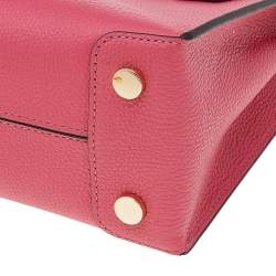 Pre Owned Michael Kors Pink Leather Mini Mercer Tote