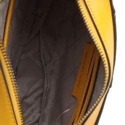 Pre Owned Michael Kors Multicolor Leather Woven Studded Camera Crossbody Bag