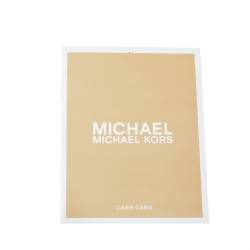 Pre Owned Michael Kors Beige Leather Jet Set Travel Crossbody Bag