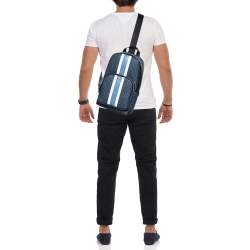 Michael Kors Women's Cooper Pebbled Leather Commuter Slingpack Backpack - Blue