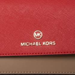 Pre Owned محفظة بسلسلة مايكل كورس حلية جت ست جلد وكانفاس مقوى مميز متعدد الألوان 