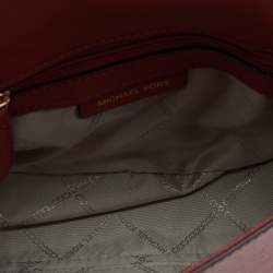 Pre Owned Michael Kors Red Leather Extra Small Ava Crossbody Bag 