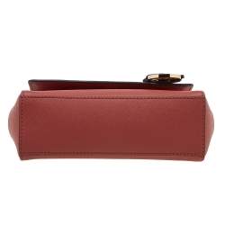 Pre Owned Michael Kors Red Leather Extra Small Ava Crossbody Bag 