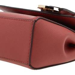 Pre Owned Michael Kors Red Leather Extra Small Ava Crossbody Bag 