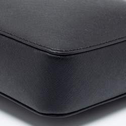 Pre Owned Michael Kors Black Leather Jet Set Crossbody Bag