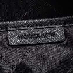 Pre Owned Michael Kors Black Leather Jet Set Crossbody Bag