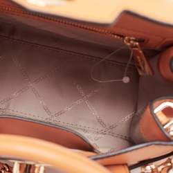 Pre Owned حقيبة ساتشل مايكل كورس كارمن جلد بني كراميل