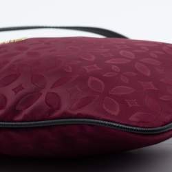 Pre Owned Michael Kors Plum Floral Nylon Large Kelsey Messenger Bag 