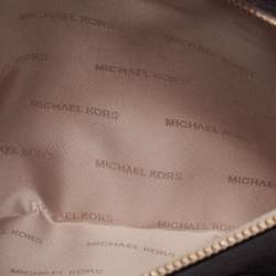 Pre Owned Michael Kors Brown Signature Coated Canvas Large Sail Away Travel Clutch
