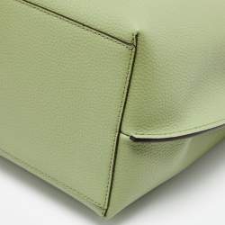 Pre Owned Michael Kors Green Leather Small Emilia Bucket Bag