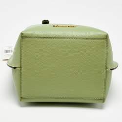 Pre Owned Michael Kors Green Leather Small Emilia Bucket Bag