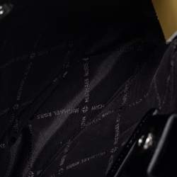 Pre Owned Michael Kors Black Signature Coated Canvas  Briley Messenger Bag