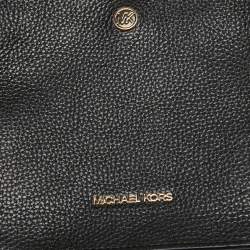 Pre Owned Michael Kors Black Leather Briley Messenger Bag