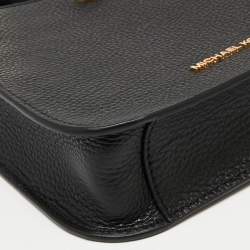 Pre Owned Michael Kors Black Leather Briley Messenger Bag