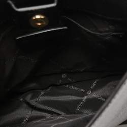 Pre Owned Michael Kors Black Leather Briley Messenger Bag