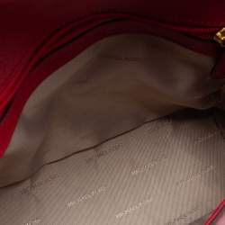 Pre Owned Michael Kors Red Saffiano Leather Small Ava Top Handle Bag