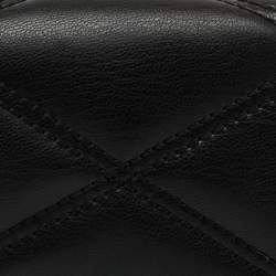 Pre Owned Michael Kors Black Leather Jet Set Travel Compact Wallet