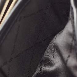 Pre Owned Michael Kors Black Leather Jet Set Travel Compact Wallet