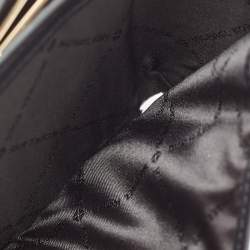 Pre Owned Michael Kors Black Leather Jet Set Travel Compact Wallet