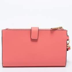 Pre Owned محفظة توري برش جيت سيت ترافيل كانفاس مقوى بني سحاب مزدوج حمالة معصم