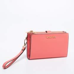 Pre Owned محفظة توري برش جيت سيت ترافيل كانفاس مقوى بني سحاب مزدوج حمالة معصم