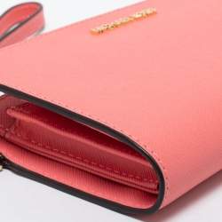 Pre Owned محفظة توري برش جيت سيت ترافيل كانفاس مقوى بني سحاب مزدوج حمالة معصم