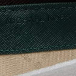 Pre Owned Michael Kors Multicolor Signature Coated Canvas Striped Zip Around Wallet