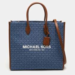 Michael Kors Mirella Large Canvas Tote Bag In Brown | ModeSens