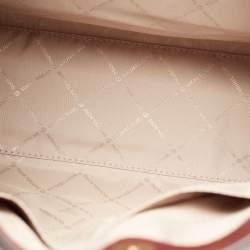 Pre Owned Michael Kors Royal Pink Coated Canvas and Leather Large Maple North South Tote