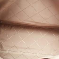 Pre Owned Michael Kors Royal Pink Coated Canvas and Leather Large Maple North South Tote