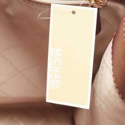 Pre Owned Michael Kors Royal Pink Coated Canvas and Leather Large Maple North South Tote