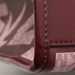 Pre Owned Michael Kors Royal Pink Coated Canvas and Leather Large Maple North South Tote