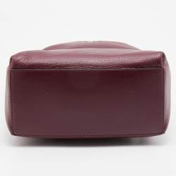 Pre Owned Michael Kors Burgundy Leather Zip Backpack