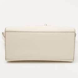 Pre Owned Michael Kors Cream Leather Small Avril Satchel