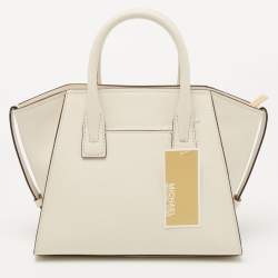 Pre Owned Michael Kors Cream Leather Small Avril Satchel